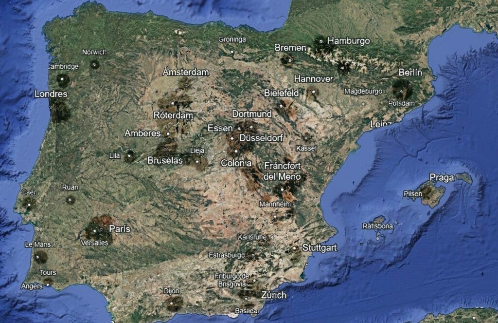 Este mapa distribuye el 