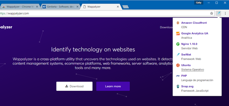 Esta extensión para Chrome y Firefox identifica todas las tecnologías usadas en los sitios web que visitas