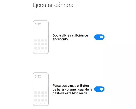 MIUIでカメラを素早く開くためのジェスチャーを選択する