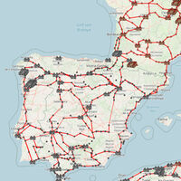 Así se verían las calzadas romanas en Google Maps: muchas sirvieron para hacer las carreteras que utilizamos hoy