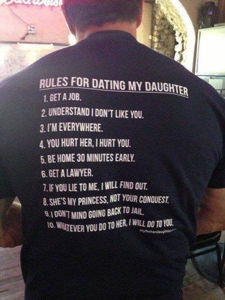 El decálogo del padre para los que van a tener una cita con sus hijas
