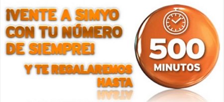 Hasta 500 minutos gratis para nuevos clientes en Simyo