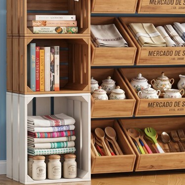 Adiós al desorden: organiza tu casa con huacales y crea un mueble digno de revista