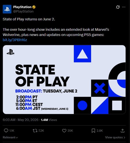 State Of Play Junio Wolverine Ps5
