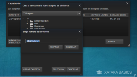 Crear Carpeta Steamlibrary