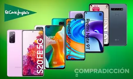 24 smartphones de Apple, LG, OPPO, Samsung o Xiaomi que te saldrán más baratos esta semana en El Corte Inglés, con descuentos de hasta un 33%