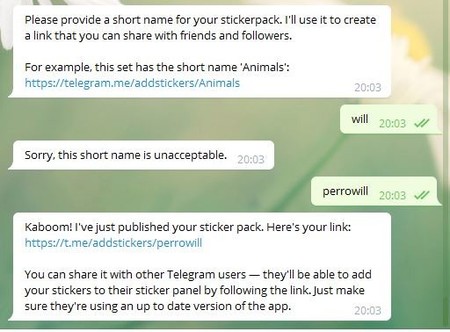 Telegram Stickers Link