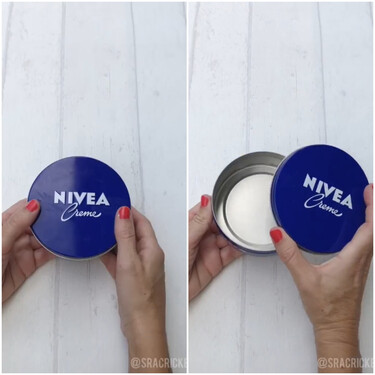 Nunca se me hubiera ocurrido reutilizar las latas de Nivea vacías para hacer organizadores de cocina: quedan preciosos