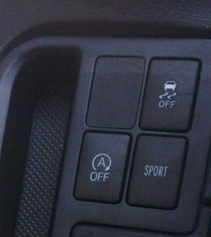 Toyota Yarus SoHo, pulsador modo sport 