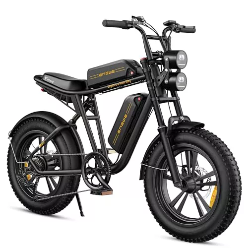 ENGWE M20 Bicicleta Electrica Hombre | 20"×4.0 Fat Tire Bici Eléctrica | Autonomía máxima de 75 KM/150 KM con 48V 13Ah/26Ah Batería | 7 Velocità | E-MTB Adultos Urbana ebike