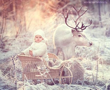 ¡Vas a morir de amor! Preciosas fotos invernales de niños y animales