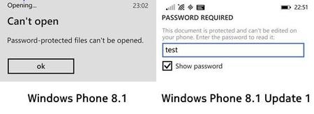 Office en Windows Phone ahora permite abrir documentos con contraseña