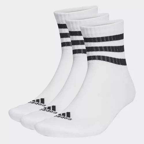 adidas Unisex adulto 3-Stripes Cushioned Sportswear Mid-Cut Socks 3 Pairs