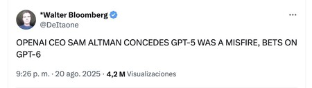 Tweet de Walter Bloomberg | Imagem: Reprodução