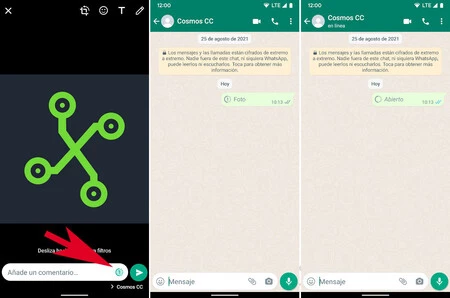 WhatsApp Visualización única