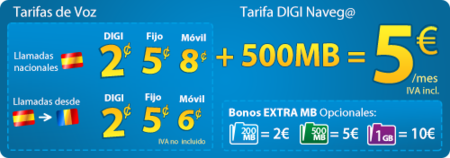 Digi Mobil lanza nuevos bonos extras de datos, desde dos euros por 200 Mb
