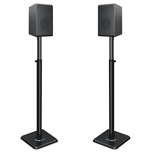 Mounting Dream Soporte de Altavoz Regulable para satélites de hasta 5 kg, Juego de 2 Soportes de Suelo