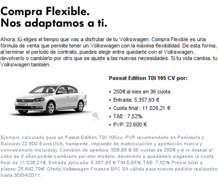 Financiación de Volkswagen Passat