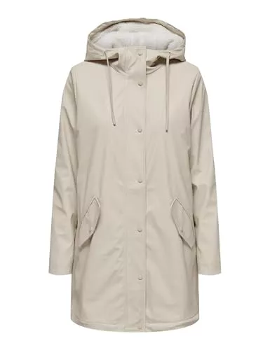 ONLY Onlsally Chubasquero Otw Noos Abrigo, Oatmeal/Detail:White Teddy, S para Mujer