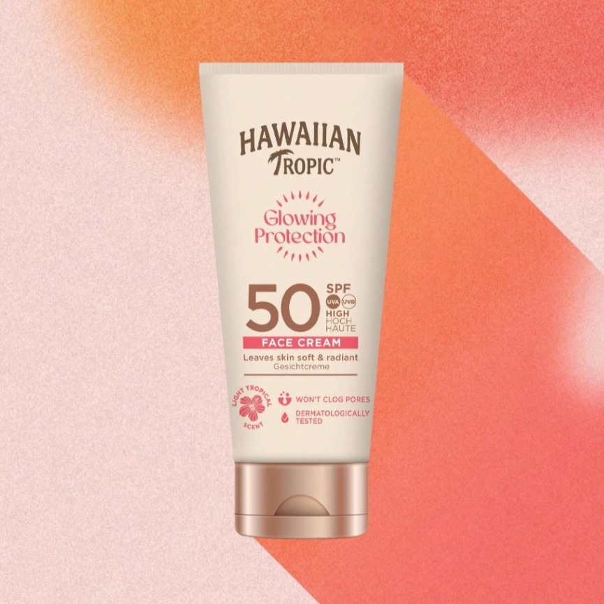 Hawaiian Tropic Loción Facial Glowing Protection SPF 50