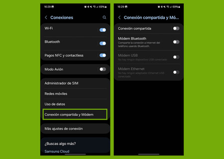 Android compartir Internet Samsung One UI