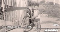 La primera vez de L.Font en una moto (bueno, un ciclomotor)