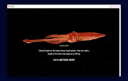 The Deep Sea: una web interactiva para explorar las profundidades el mar y descubrir las extrañas criaturas que viven en él