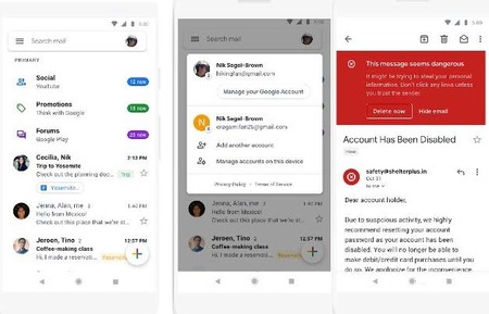 La app de Gmail estrena diseño y se vuelve más blanca que nunca