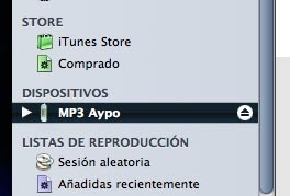 Apple ofrecerá compatibilidad con el MP3 Aypo en la próxima actualización de iTunes 7