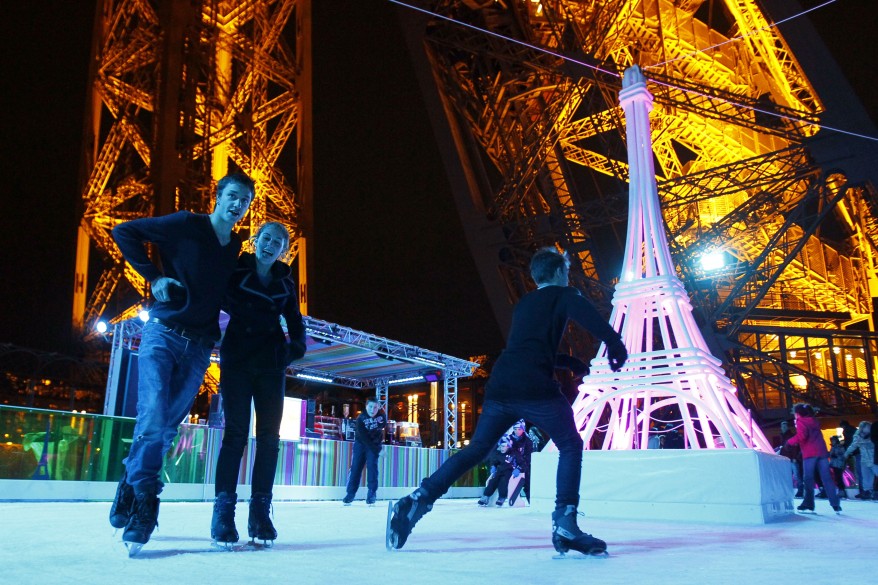 Patinar sobre hielo a 57 metros de altura... en la Torre Eiffel