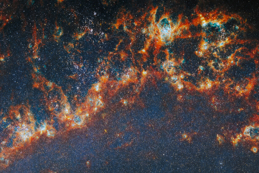 El James Webb ha logrado levantar el "velo" de gas galáctico: así es como las estrellas en nacimiento moldean el destino de sus vecinas
