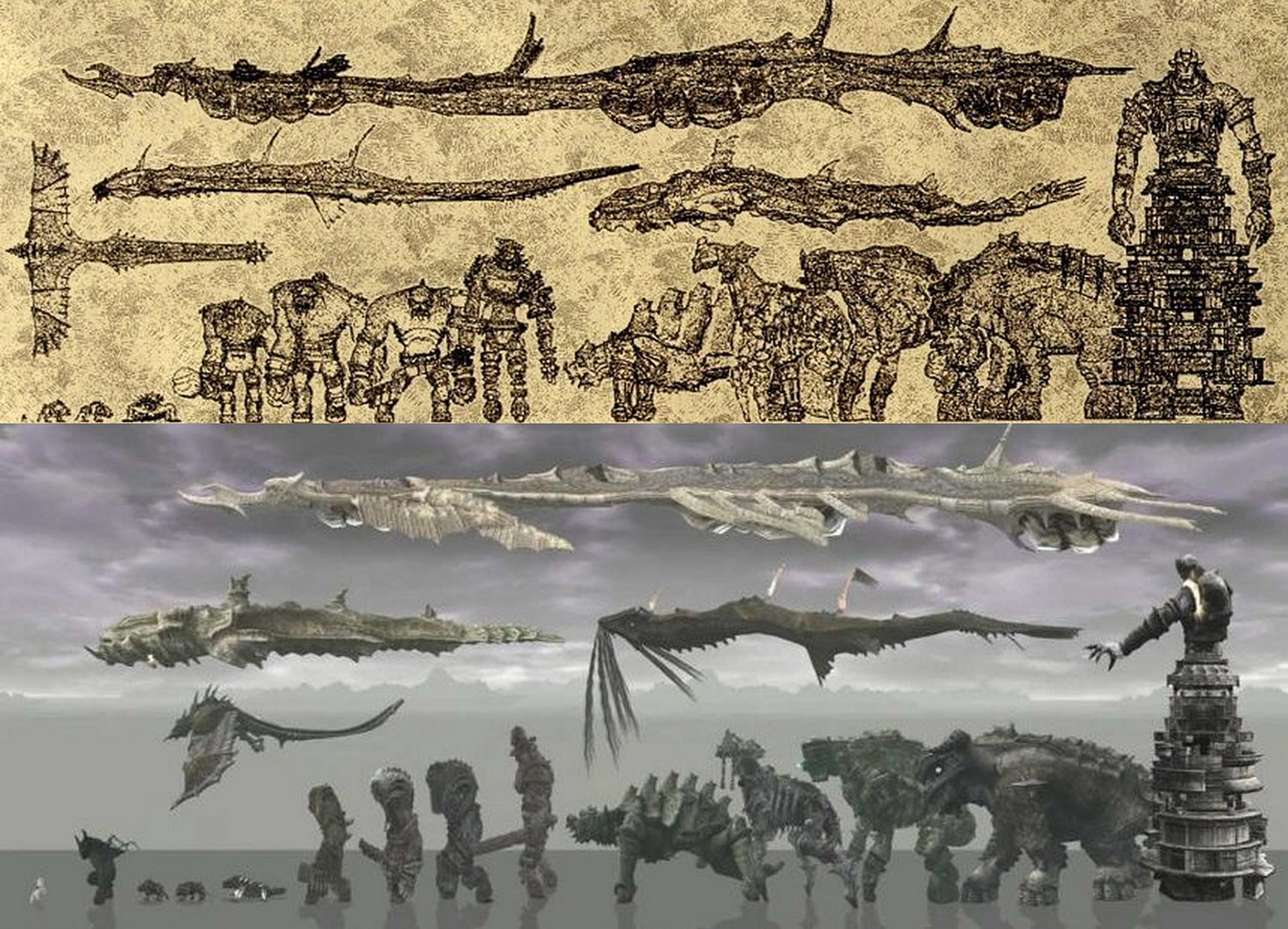 Shadow of the colossus (ps4) étui personnalisé inspiré de la