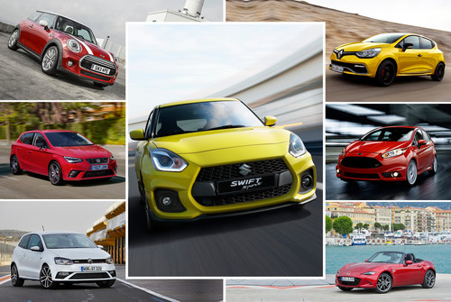 Así va el Suzuki Swift Sport contra los pocket-rocket (y un intruso) del momento