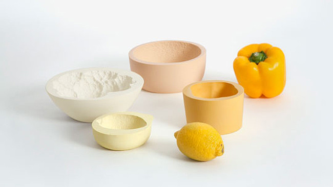 Originales y llamativos cuencos de volúmenes invertidos