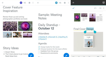 Dropbox Paper disponible en Google Play: cuidado Google Drive y Evernote