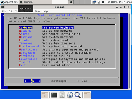 Cancel Linux installation