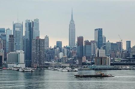El skyline de Nueva York desde Hamilton Park en Nueva Jersey
