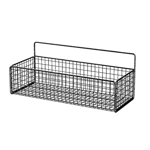 Cesta para colgar en la pared para colgar en la pared, para colgar en la pared, cesta de almacenamiento, cesta de dormitorio (negro)