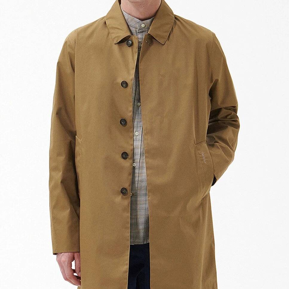 Chaqueta de hombre largo con botones ocultos
