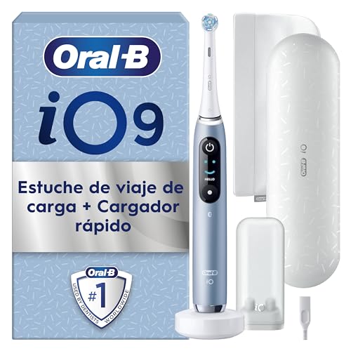 Oral-B iO 9 Cepillo de Dientes Eléctrico con Mango Recargable, 1 Cabezal, Estuche de Viaje con Cargador y Funda Magnética