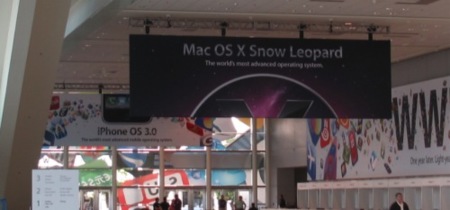 Más fotografías del Moscone Center: pancartas de Snow Leopard y del iPhone OS 3.0