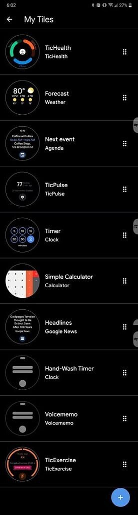 Wear Os App Tiles