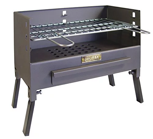 Imex El Zorro 71421.0 Barbacoa Sobremesa con Parrilla Cincada, Negro, 43. 5 x 24. 5 x 39. 5 cm