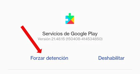 Cierre forzoso de Play Services