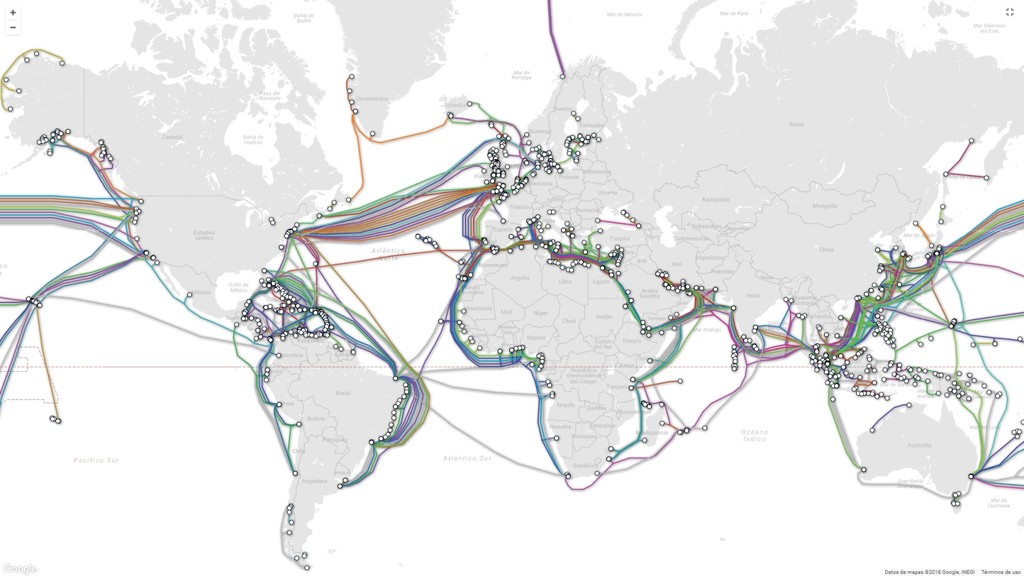 Así es el mapa de todos los cables submarinos que le dan forma a Así es el mapa de todos los cables submarinos que le dan forma a
