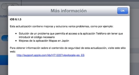 Apple lanza iOS 6.1.3 corrigiendo el agujero de seguridad de la pantalla de bloqueo