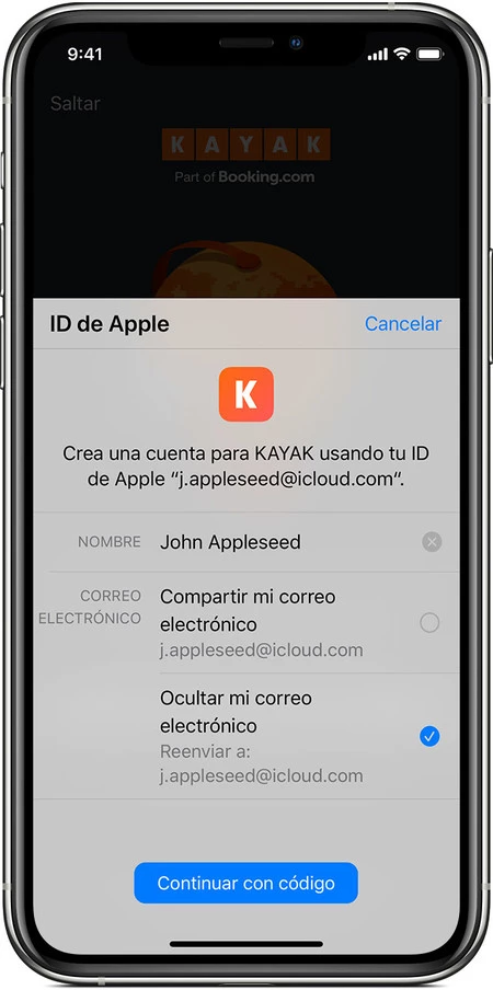 Ios13 Iphone Xs Apple でサインインする メールを隠す