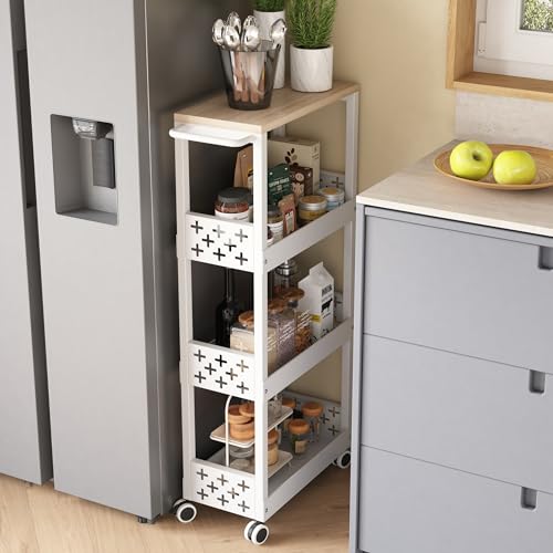 UMDONX Carrito Cocina Estrecho de Metal 