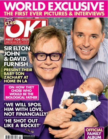 Ya sabemos de donde saca Elton John la leche para su bebe (porque él no le amamanta, obvio)
