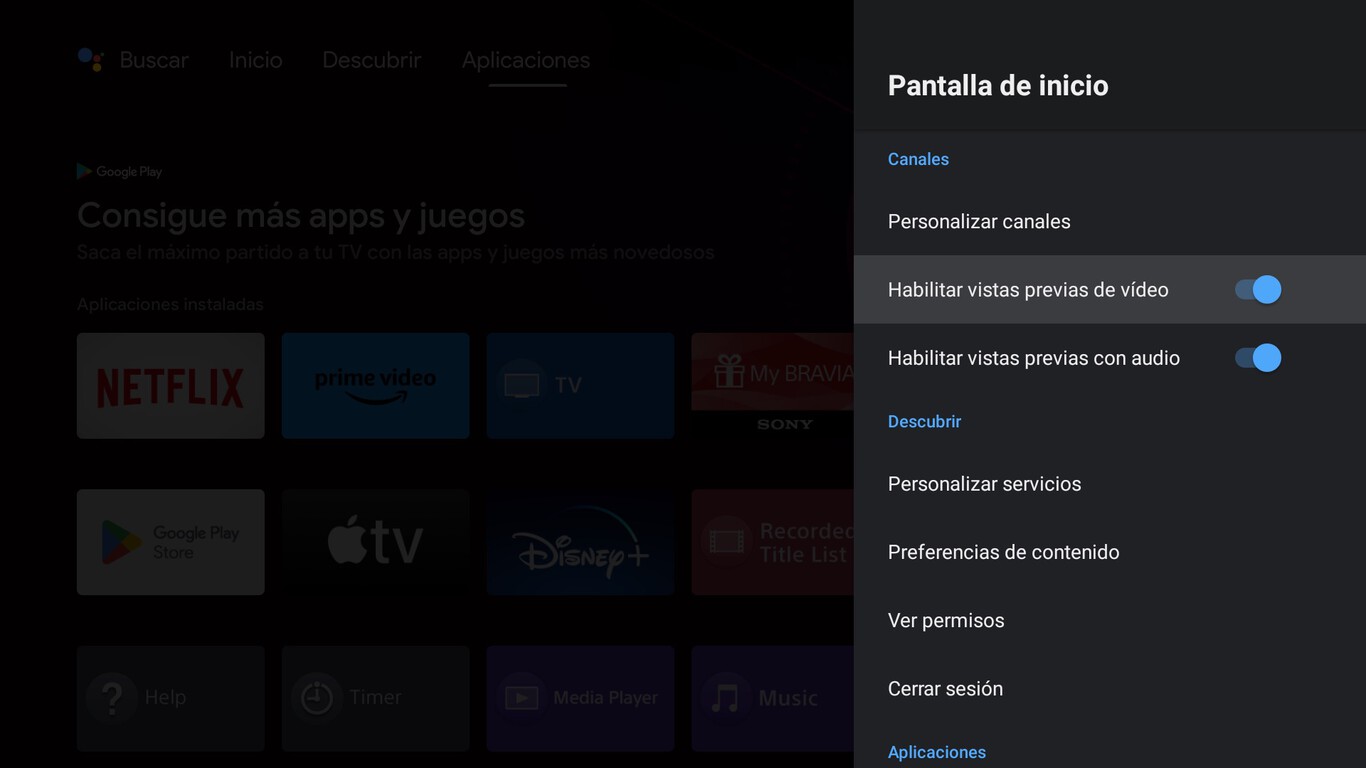 La pantalla de inicio de tu Smart TV con Android TV o Google TV ya no ...